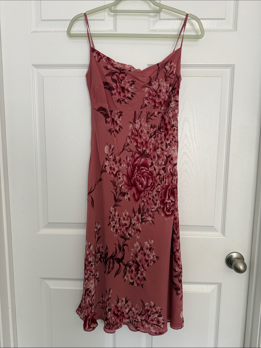 Ann Taylor Floral Slip Dress in Rose Pink